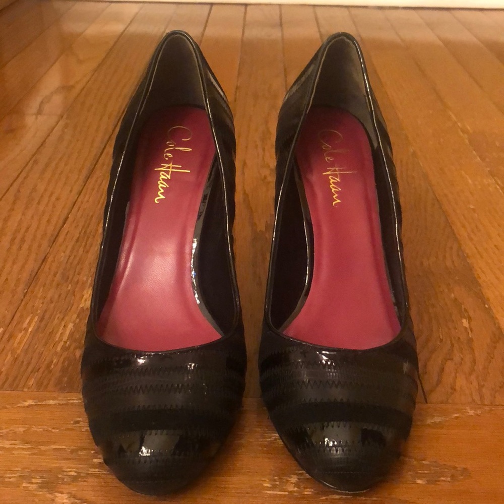 Cole Haan Nike Air Black Leather Pumps